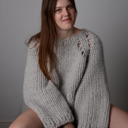 Holey Moley Sweater in Pepper